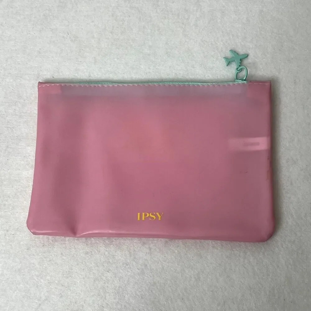 Pink Clear Travel Zip Makeup Bag